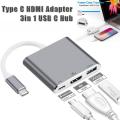 Original 3 in Type C To USB 3.0 Hub Hdmi with Type-C. 