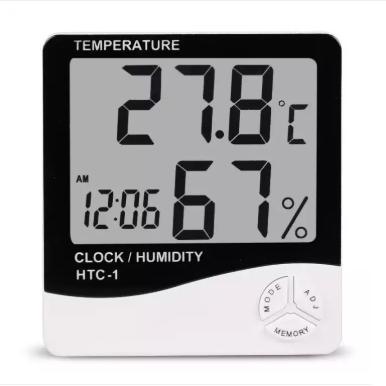 Digital Indoor Clock/ Humidity Hygrometer Thermometer Humidity Meter Large LCD Display