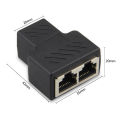RJ45 Port Network Cable Splitter Extender Plug Adapter Split Into Two Splitter Podazz. 