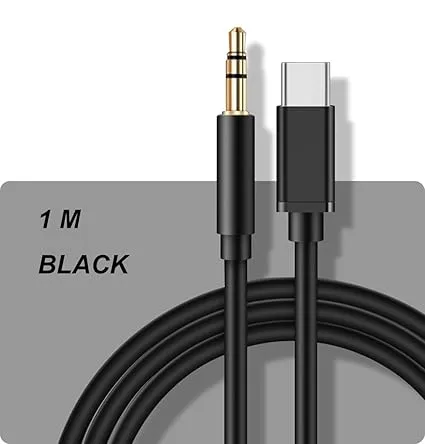 USB Type C to mm AUX Cable, Type C to Aux Audio Male Adapter Cord  for Car/Home Stereo, Headphones (1 m Wire)