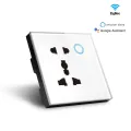 Tuya Smart WIFI Universal Wall Socket Compatible With Alexa Eco,Google Home. 