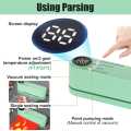 Cordless Mini Bag Sealer Handheld Heat Vacuum Sealer with 3 Sealing Gears for Candies Snacks Food Storage Meat Pulses. 