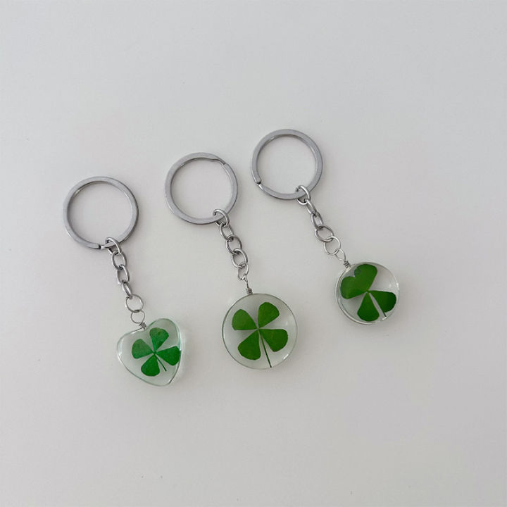 1PCS%20New%20Green%20Lucky%20Four%20Leaf%20Clover%20Keychain%20Lucky%20Clover%20Glass%20Pendant%20Phone%20Strap%20Cologo%20-%20Image%203