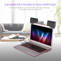 1 Piece USB Stereo Speaker Sound Bar Clipon Speakers Portable Black for Notebook Laptop Phone Music Player Computer. 