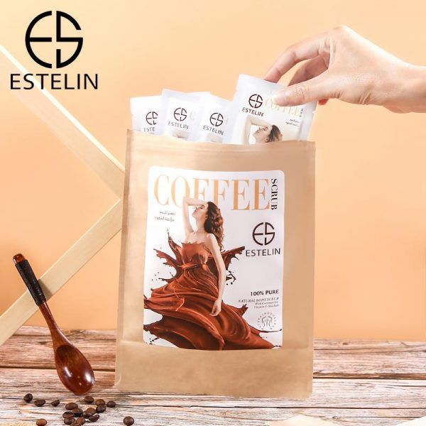 Estelin Coffee 100% Pure Natural Body Scrub by Dr.Rashel – Pack of 7