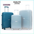 NUELITE Daxing 24 Inch Expandable Spinner Travel Suitcase | Polypropylene Hard Shell Luggage | Multi-Step Trolley Handle | Integrated Combination Lock | 8 Silent Double Wheels Suitcase. 