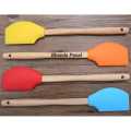 Silicone Spatula With Wooden Handle. 