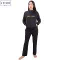 Attire Nepal Black With Yellow Line Track Suit Set For Women (TS-02). 
