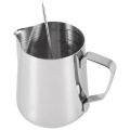 Milk Frothing Pitcher 350Ml (12Oz)Steaming Pitchers Stainless Steel Milk Coffee Cappuccino Latte Art Barista Steam Pitchers Milk Jug Cup with Decorating Pen. 