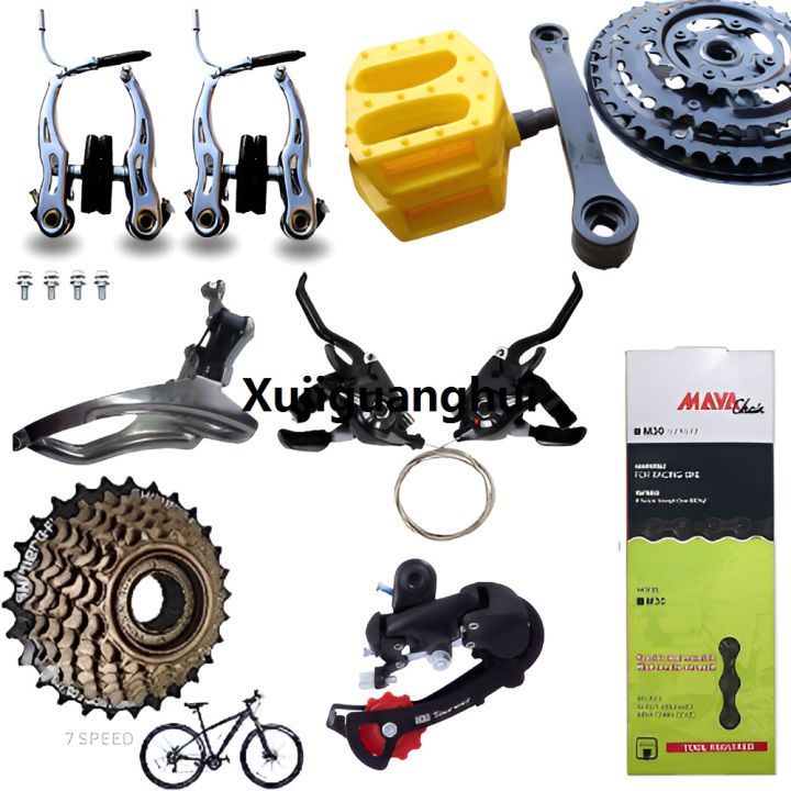 Xujiguanghui%20Complete%20Bicycle%20Gear%20Set%2021speed,%20Total%208%20Parts%20Including%20Chain%20wheel%20Set,%20Candy%20Brakes,%20Gear%20Shifter,%20Front%20Rear%20Derailleurs,%20Chain,%20Freewheel,%201Pair%20Paddles,%20Bottom%20Set,%20Cycle%20Gear%20Kit%20Set%20Compatible%20for%20All%20Kind%20Of%20Bicycles%20-%20Image%209