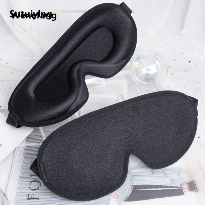Wenefang%20Sutuiying%201pc%203D%20Contoured%20Cup%20Sleeping%20Mask,%20Breathable%20Black%20Blindfold,%20Bargain%20price%20Profesional%20Block%20Out%20Light,%20Sleep%20Goggles,%20Daily%20Necessities%20-%20Image%205