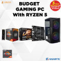 Budget gaming PC with AMD Ryzen 5 5600G. 