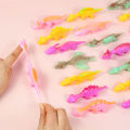 Fashion 10Pcs Finger Dinosaur Catapult Funny Sticky Dino Toys For Kids Favor Birthday Baby Shower Party Gift Bag Pinata Filler. 
