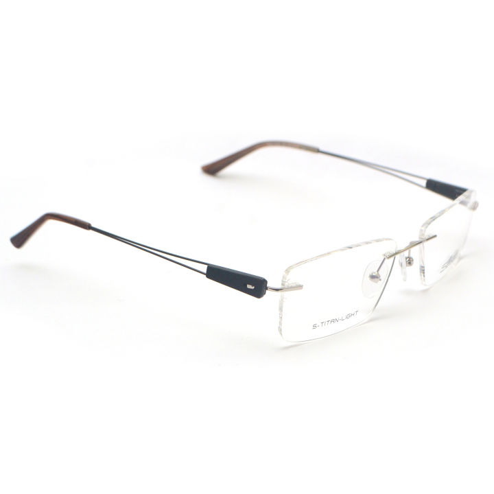 Rimless Three Piece Prescription Eyeglasses with free Standard Bluecut (Blue) Lenses (540-C2)