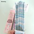 Wenefang Cartoon Sanrio My Melody Cinnamoroll Pochacco 12 pieces box with Fashion pencil sharpener wooden pencil student sketch pen writing pen. 