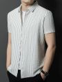 New Trendy  For Formal And Casual Use Stretchable  Lining Shirt |  Half Stylish And  Thick Lining Cotrise Cotton Shirt Pocket Shirt For Men - Stylish Color Fashion  Shirt For Men. 