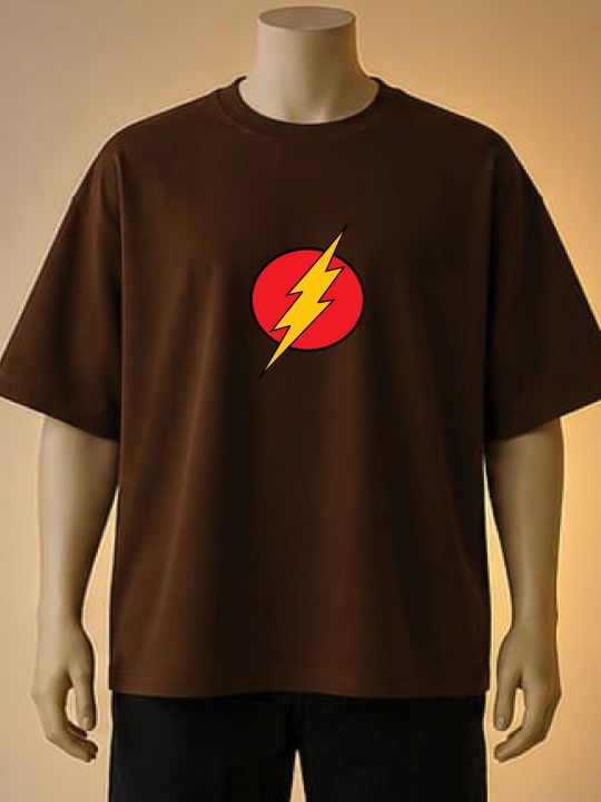 The%20Flash%20Lightning%20Logo%20Printed%20Tshirt%20(Brown,%20Black,%20Maroon,%20White,%20Cream,%20Blue)%20-%20Image%202
