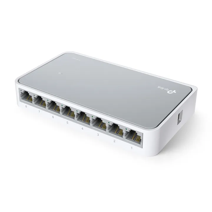 TP-Link%208%20Port%2010/100Mbps%20Fast%20Ethernet%20Switch%20%20Desktop%20Ethernet%20Splitter%20%20Ethernet%20Hub%20%20Plug%20and%20Play%20%20Unmanaged%20(TL-SF1008D),%20White%20-%20Image%204