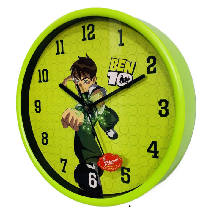 90 Kids Round Numbering Dial Green 25*25 Wall Clock | Daraz.com.np