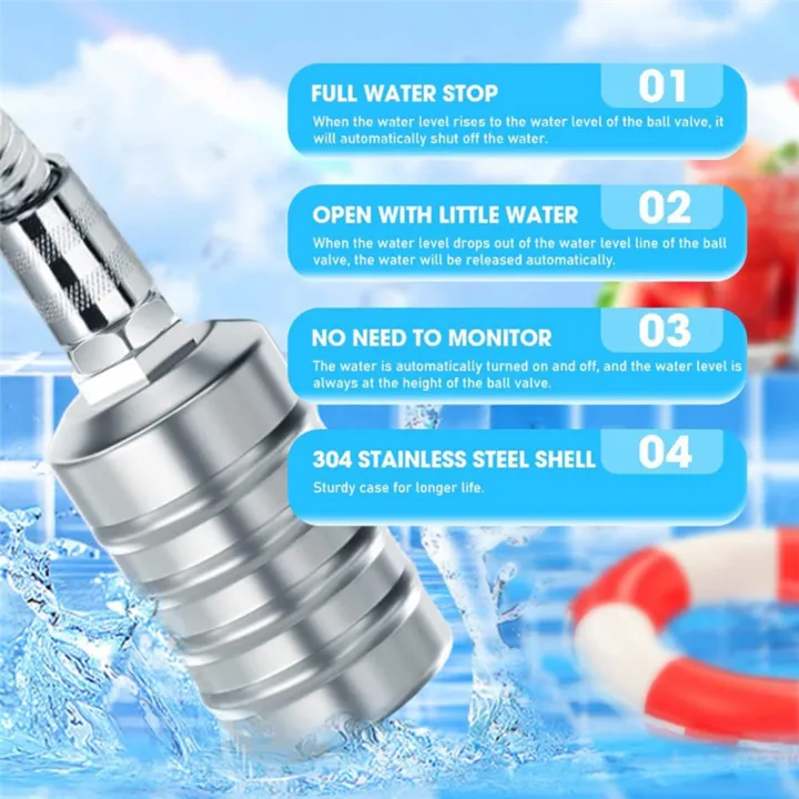 NCANRUI%202Pcs%20Fully%20Automatic%20Water%20Level%20Control%20Float%20Valve,%20Water%20Level%20Controller%20for%20Water%20Tank%203/4Inch%20Side%20Water%20Intake%20-%20Image%2010