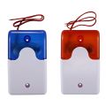 Sptrry2x Mini Wired Strobe Warning Siren Dc 12V Sound Alarm Flashing Light Sound Siren Horn Home Security Alarm System 115Db Blue & Orange. 