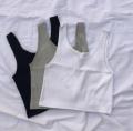Pack Of 3 Pcs Ribbed Crop Cami Top For Women. 
