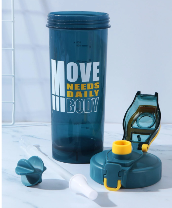 Spn'S 800Ml Sport Shaker Water Bottle With Straw Whey Protein Powder | Move Your Body