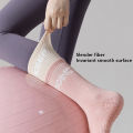 Cotton Breathable Mid-calf Yoga Socks Solid Color Striped Anti-slip Sports Socks Pilates Socks Dance Fitness Training Socks MENGYU. 