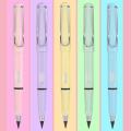 5PCS Inkless Pencils Eternal Portable Reusable Erasable Metal Writing Pens With Eraser. 