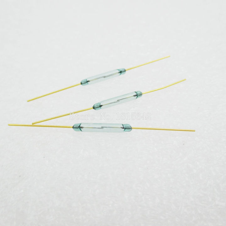 Green Reed Switch 10PCS/LOT Reed Switch 2 *14mm Magnetic Control Switch Green Glass Reed ...