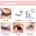 5 Pair Magnetic Eyelashes Eyeliner Kit Reusable 3D Magnetic False Lashes Extension No Glue Needed. 