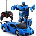 Transforming Car Robot - Remote Control Supercar Toy with Deformation and Drifting, 1:18 Scale. 
