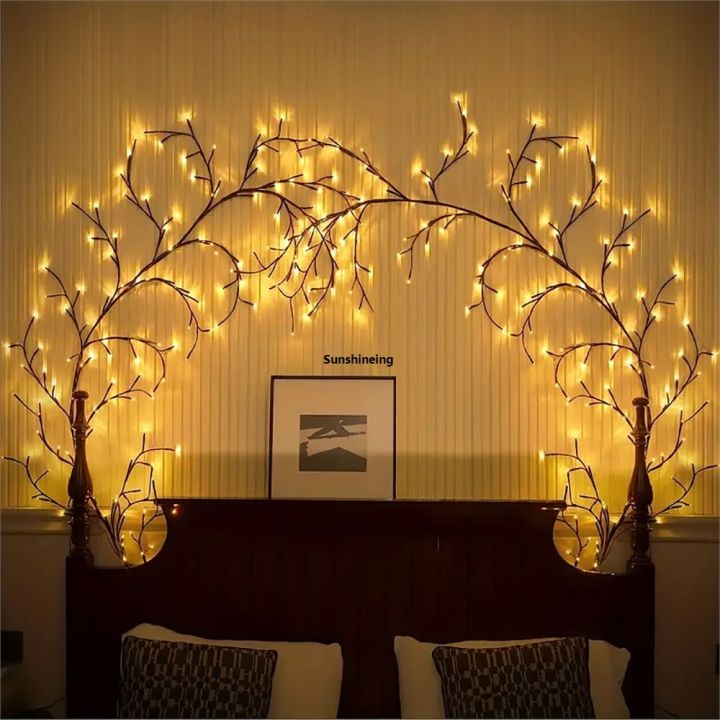 Light Pattern Species 8 Bedroom Lights 96LED Branch Wall Decoration Willow Vine Tree Light Strip Lighting DIY Atmosphere Home Lighting