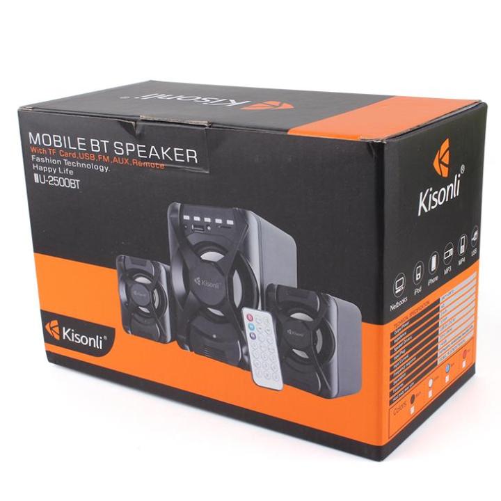 Kisonli%20U-2500Bt%20Usb%202.1%20Portable%20Computer%20Speaker%20With%20Fm%20Black%20-%20Image%203