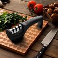 Manual Knife Sharpener 3-Stage Knife Sharpening Tool Professional | 3 Level Manual Knife Sharpening Tool. 