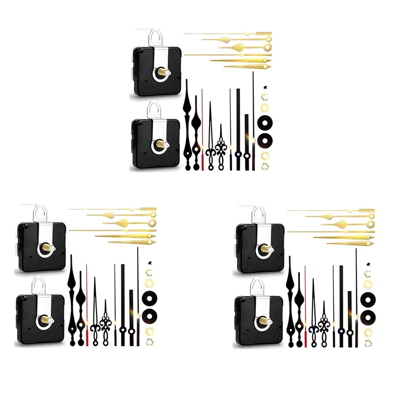 3 Pieces Watch Parts High Torque Clock Movement Wall Mechanism Clocks Battery Operated Kit Replace Metal Plastic Work