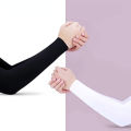1 Pair Arm Sleeves Fit Thumb Stretchable Hand Cover Arm Sleeves Black Color - Arm Sleeves. 