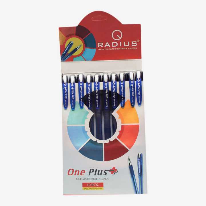 Radius One Plus+ Unlimate Writing Pen Blue Ink  Pack Of 10