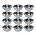 Set Of 12 Stainless Steel Plain Bowl 4.5". 