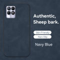 Lereach For Realme 8i Case Luxury Sheepskin Leather Shockproof Matte Back Cover. 