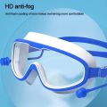 Glasses beach girl boy swimming earplug frame kids big swimming goggles with kids anti fog glasses pool. 