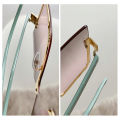 RAY BAN Luxury brand design gradient rimless square sunglasses ladies teacher vintage style green pink sunglasses ladies sunglasses glasses. 