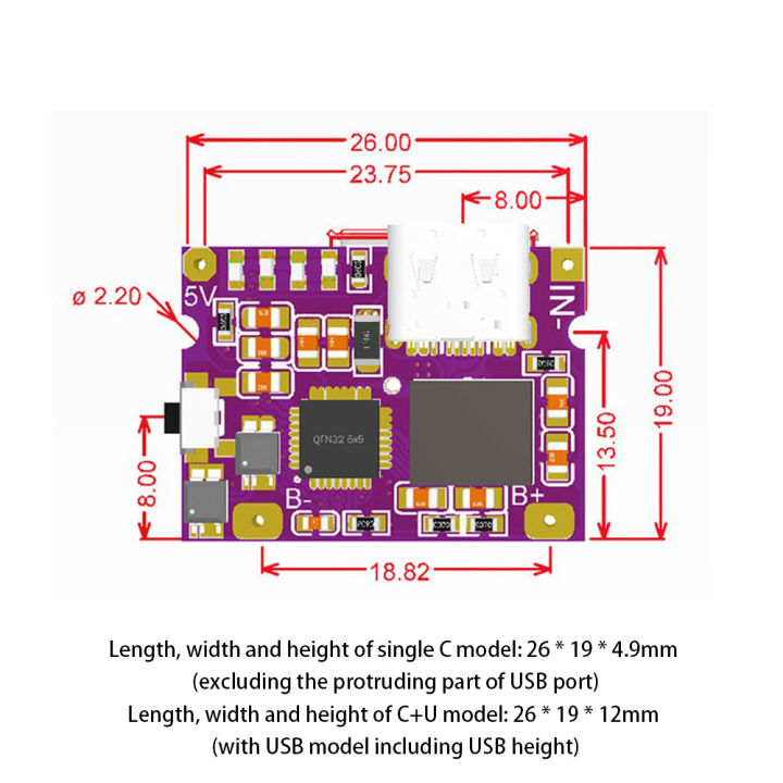 Type-C%205V%203.1A%20Boost%20Converter%20Step-Up%20Power%20Module%20IP5310%20Mobile%20Power%20Bank%20Accessories%20With%20Switch%20LED%20Indicator%20-%20Image%204