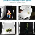 20*20cm Light Tent Mini Folding Studio Diffuse Soft Box Lightbox With LED Light Black White Photography Background Photo. 