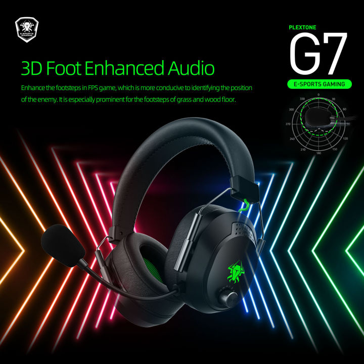 Plextone%20G7%20Flash%20Speed%20RGB%20Chroma%20LED%20Wireless%20Bluetooth%205.1%20Gaming%20Headset%20With%20ENC%20Detachable%20Mic%20For%20E-sport%20Gaming%20-%20Image%206