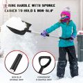 Large Portable Snow Shovel for Driveway Snow Shovel with Aluminum Handle and Wide Blade Scoop Shovel Snow Removal. 