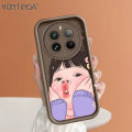 Hontinga for Realme 12 Pro Plus 12 Pro 5G Back Cover Cute Girl Pattern Ladder Soft Camera Protection Rubber Phone Case. 