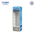 Hyundai 281L Upright Showcase Refrigerator SC281C-(HYU281VC)- No Frost Ventilation Cooling | Glass Door Vertical Beverage Visi Cooler | Commercial DIsplay. 