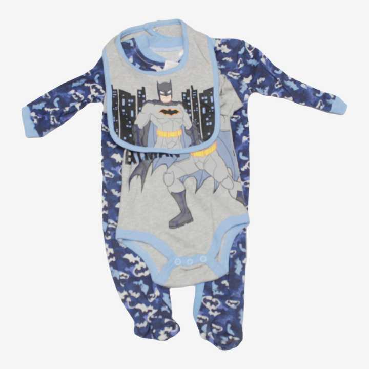 Blue/Grey Color 3 Pcs Jumpsuit Set For New Born