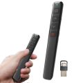 Durable Red Light Wireless Presentation Clicker Rechargeable 2.4GHz Presenter Remote Controller USB Receiver /Bluetooth Hyperlink PPT Slide Laser Pointer Classroom. 